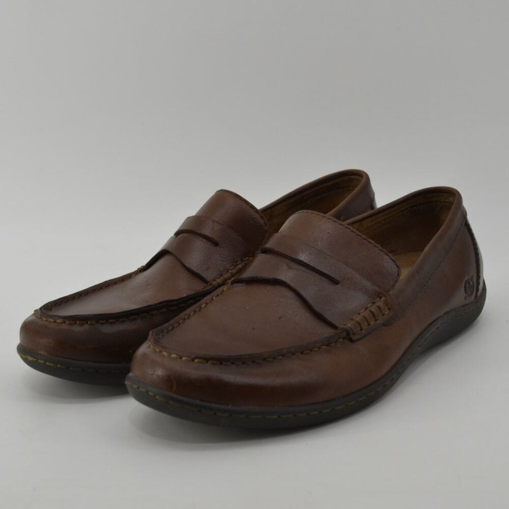 Born Loafer Size 9 Mens Simon III Penny Loafer Brown Leather Comfort